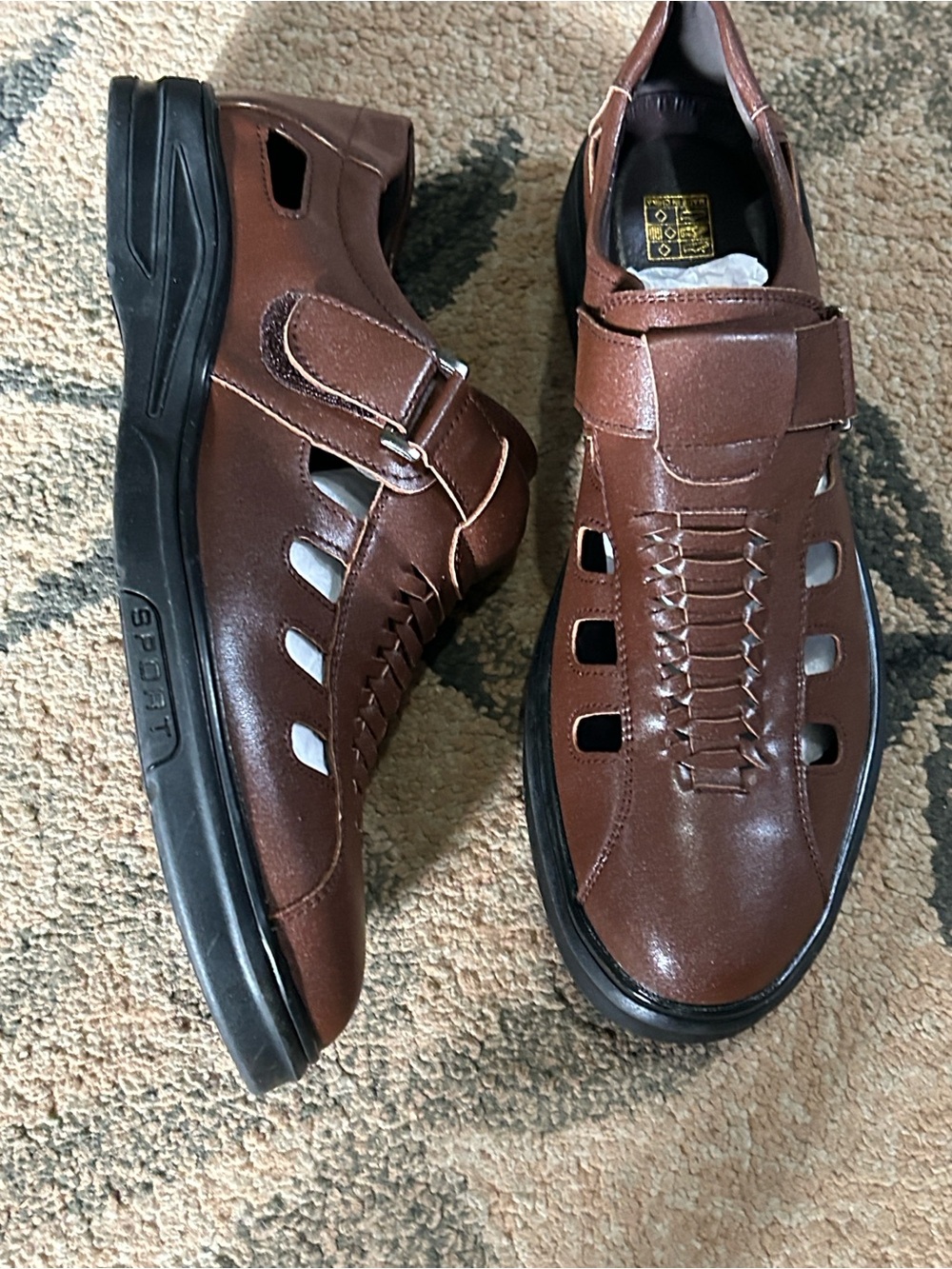 Men's Brown Leather Fisherman Sandal - Casual Comfort